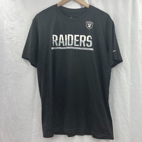 Las Vegas Raiders Nike NFL Training Apparel Dri-Fit Short Sleeve Shirt Mens XL - Picture 2 of 5